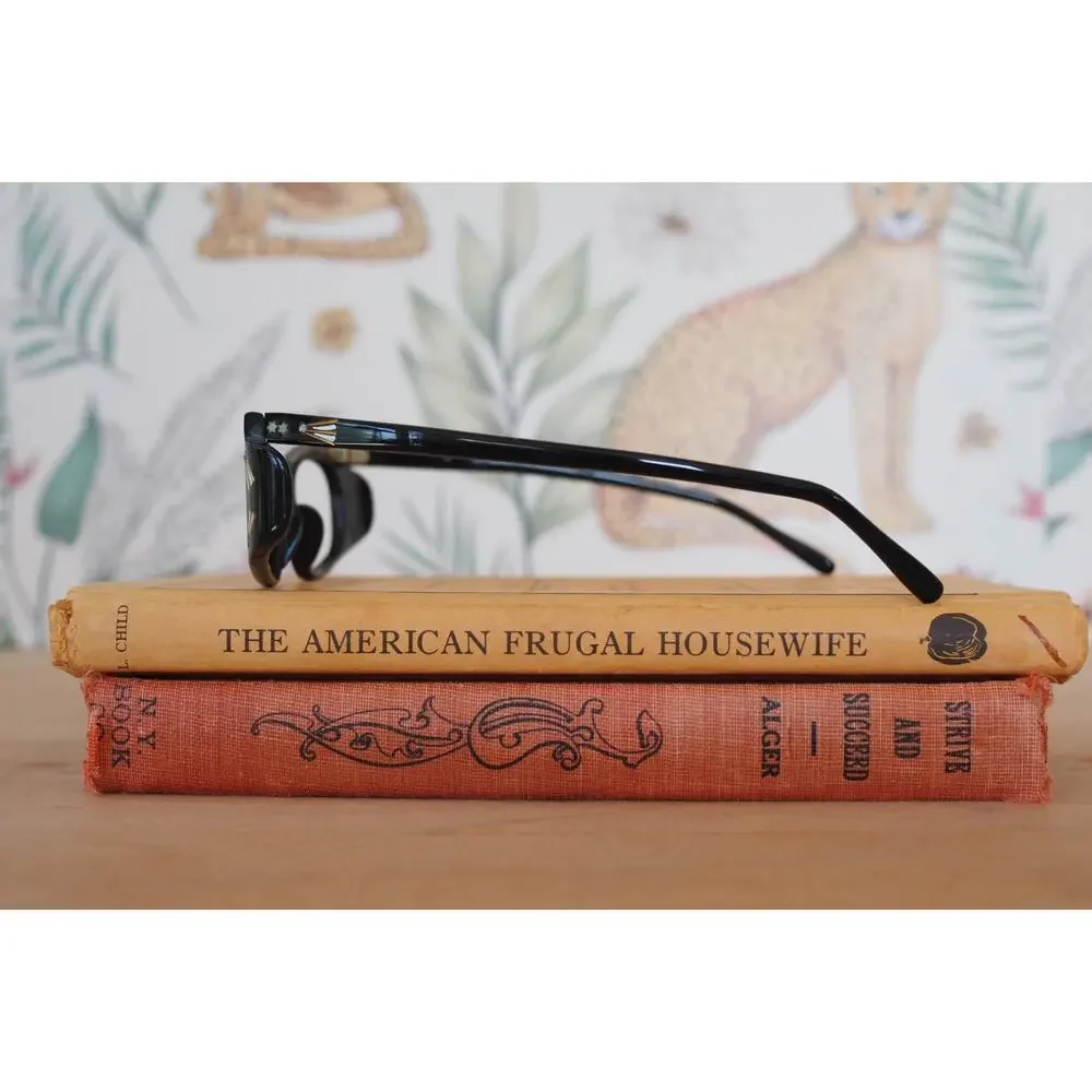 Vintage 1960s Cat Eye Rhinestones Eyeglasses France Rockabilly Pin Up Retro MCM